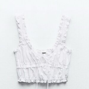 White Poplin Women's Top